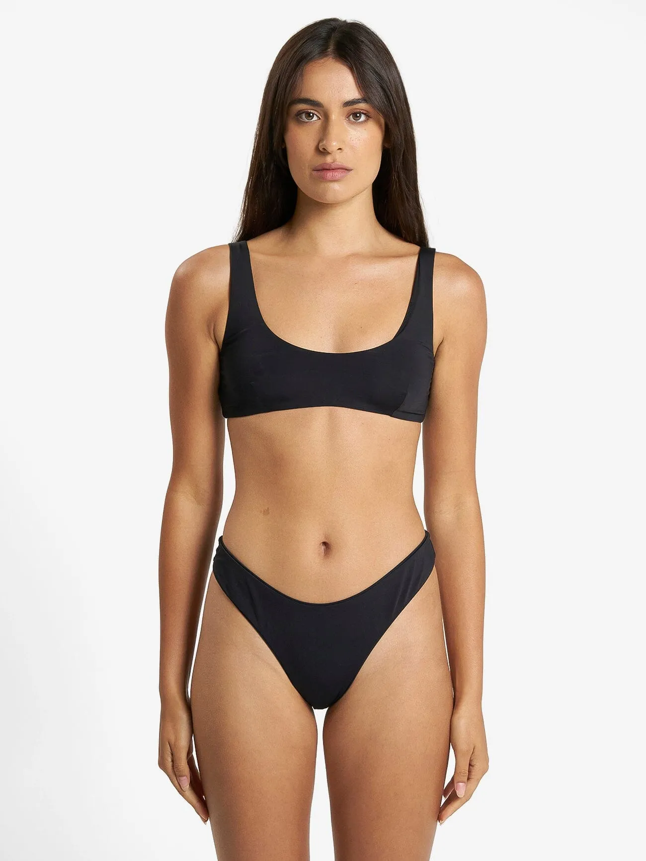 Thrills Scoop Crop Top - Black sold by Thrills