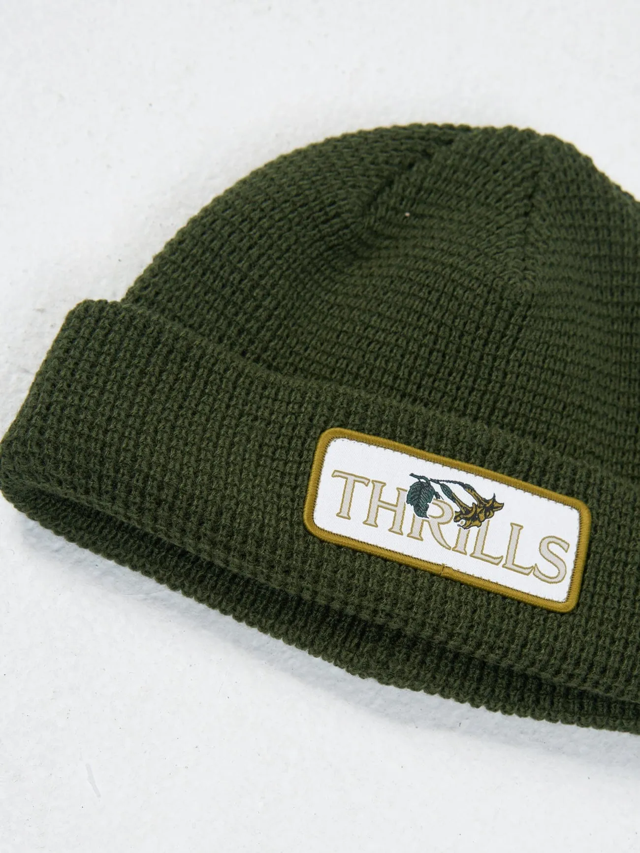 Thrills Classic Waffle Beanie - Oil Green sold by Thrills product image thumbnail 2