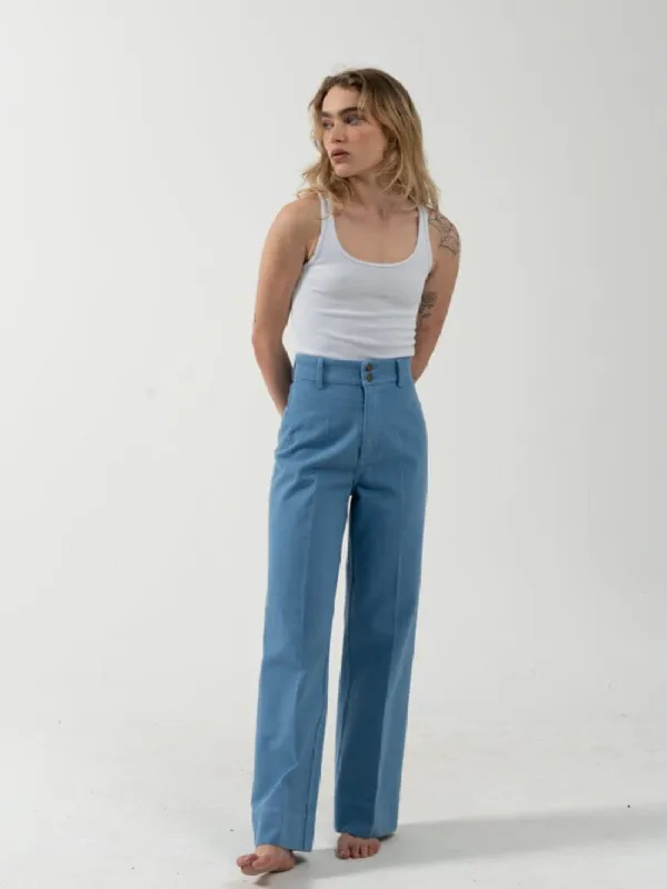 Belle Full Length Chino - Powder Blue sold by Thrills