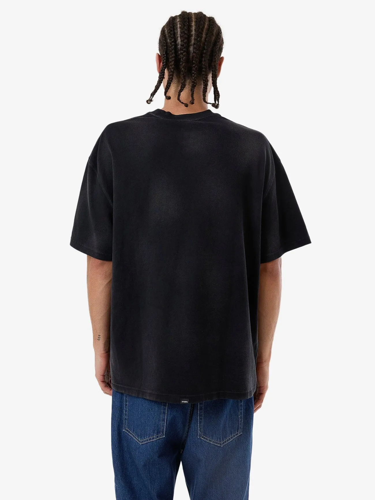 Cortex Worn Box Fit Oversize Tee - Faded Black sold by Thrills product image thumbnail 2