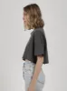 Platinum Flames Merch Super Crop Tee - Merch Black sold by Thrills