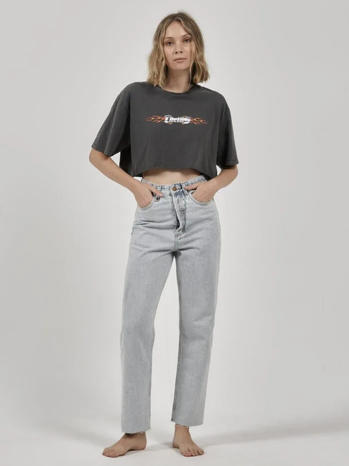 Platinum Flames Merch Super Crop Tee - Merch Black sold by Thrills product image thumbnail 4
