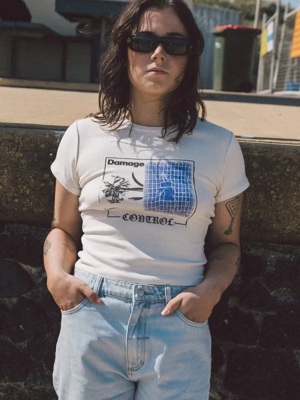 Damage Control Mini Tee - Heritage White sold by Thrills
