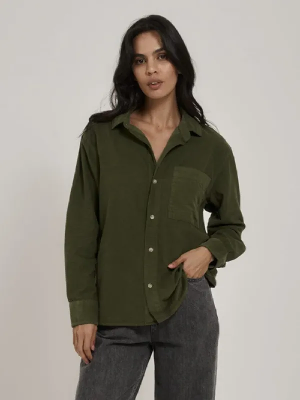 Willow Cord Shirt - Kiwi Green sold by Thrills