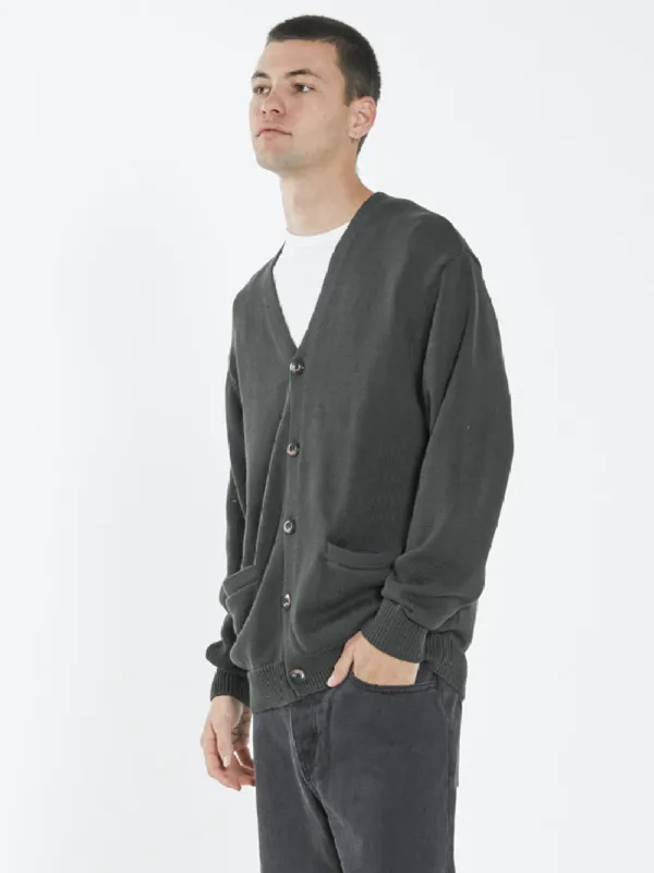 Pennyroyal Cardigan - Oil Green sold by Thrills