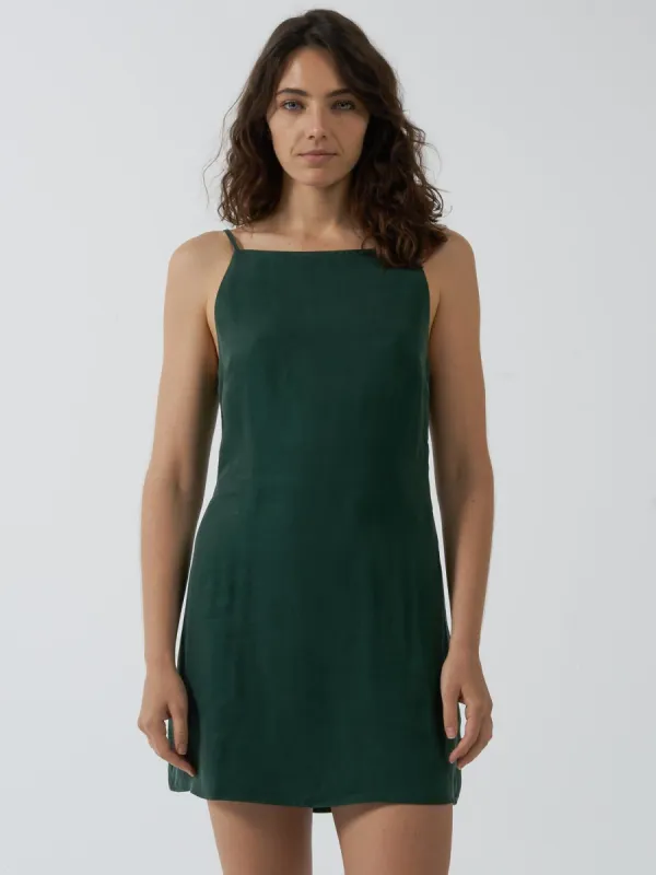 Manhatten Mini Dress - Deep Emerald sold by Thrills