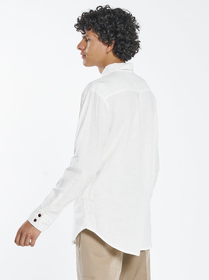 Hemp Minimal Thrills Oversized Long Sleeve Shirt - Dirty White sold by Thrills product image thumbnail 2