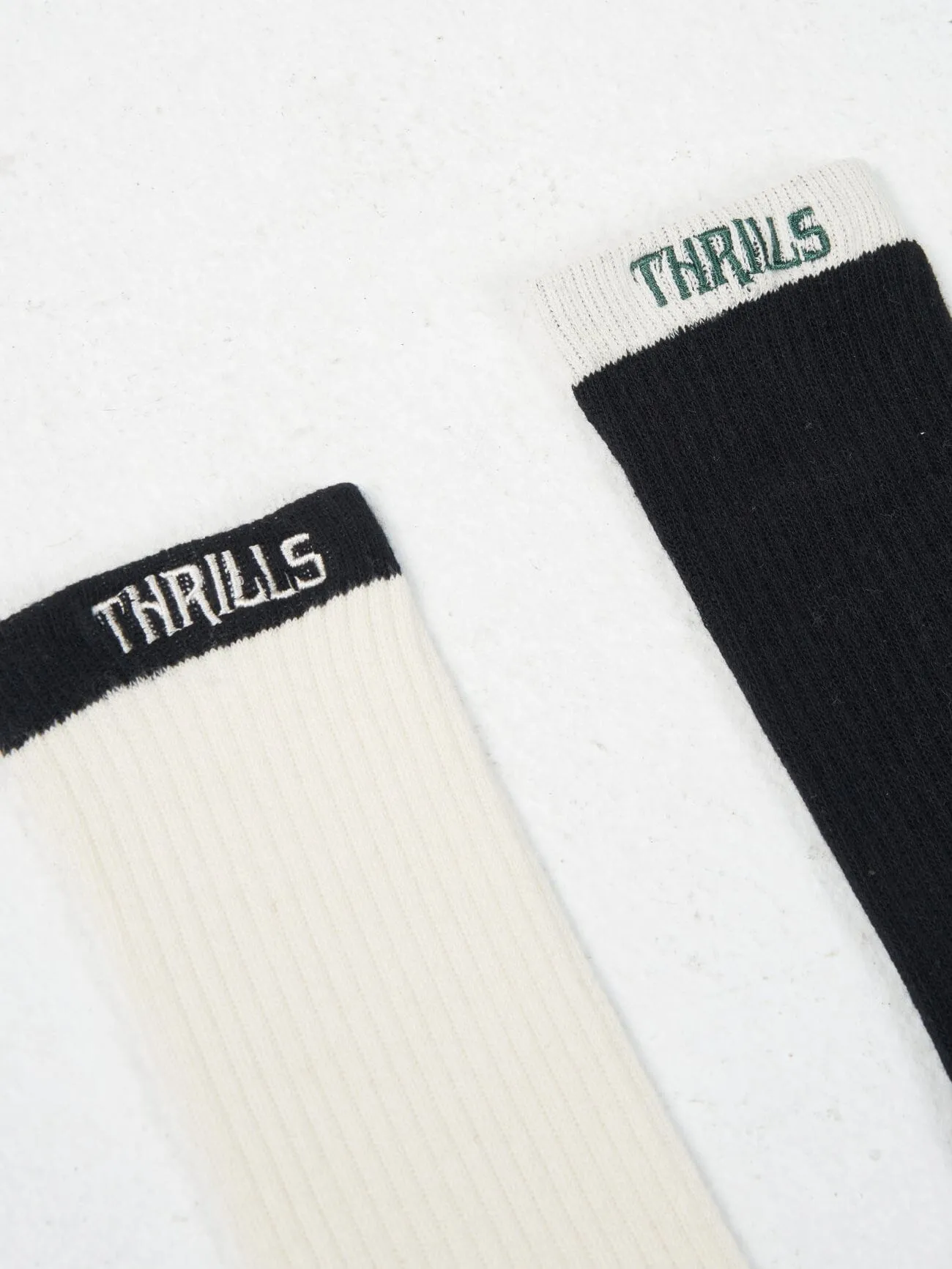 Thou Shall Not 2 Pack Sock - Mother of Pearl - Black sold by Thrills product image thumbnail 2
