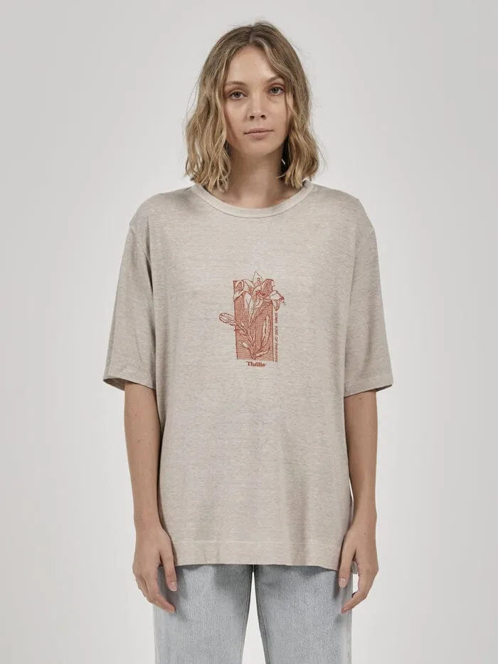 Paradise Lily Hemp Box Tee - Pavement sold by Thrills