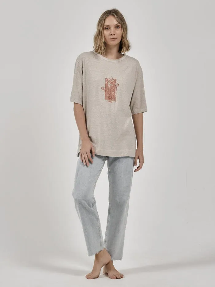 Paradise Lily Hemp Box Tee - Pavement sold by Thrills product image thumbnail 4