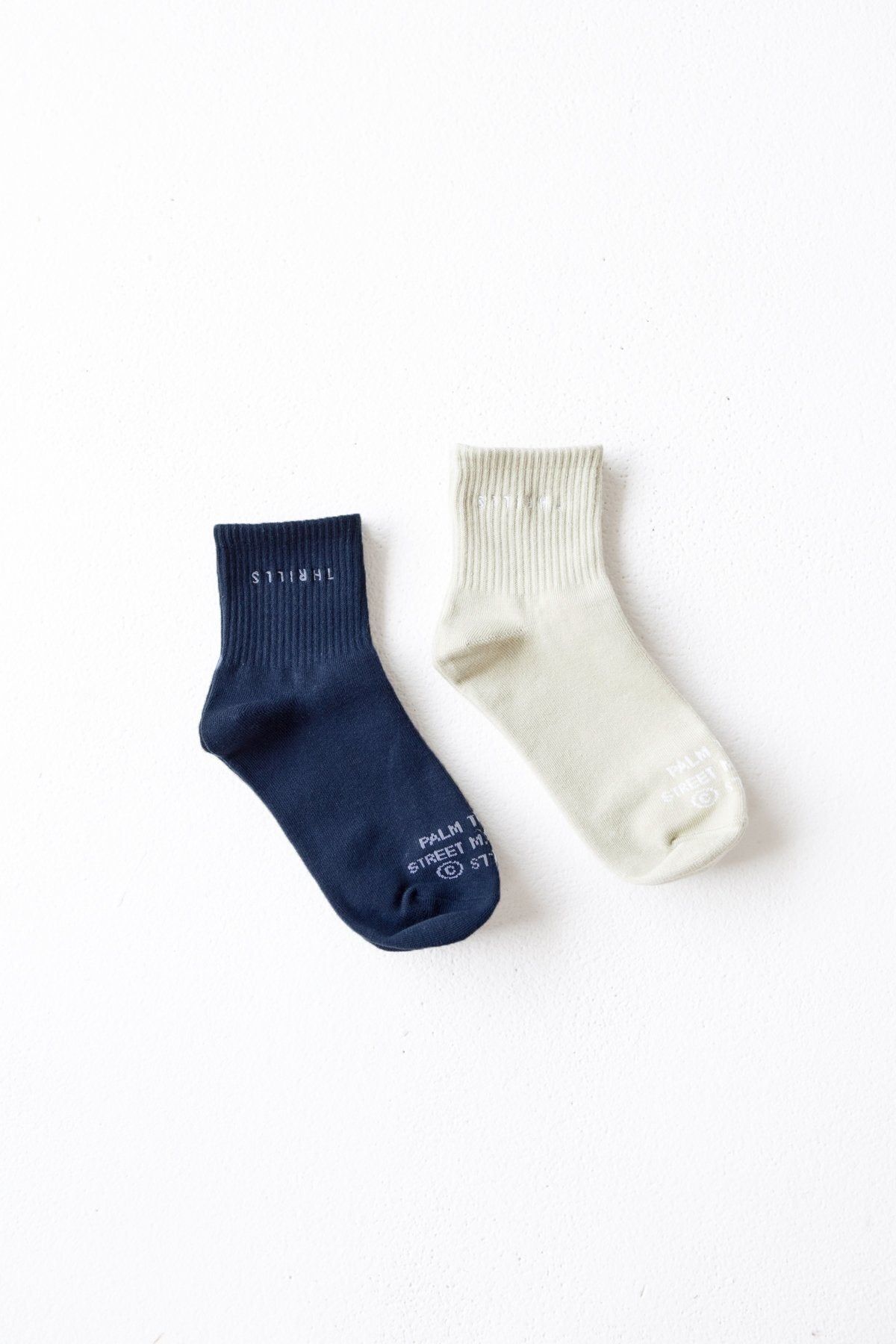 Minimal Thrills 2 Pack Sock - Eucalyptus - Ink sold by Thrills