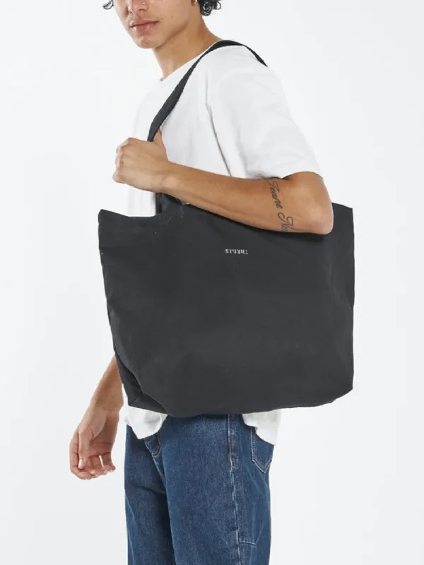 Minimal Thrills Tote Bag - Washed Black sold by Thrills