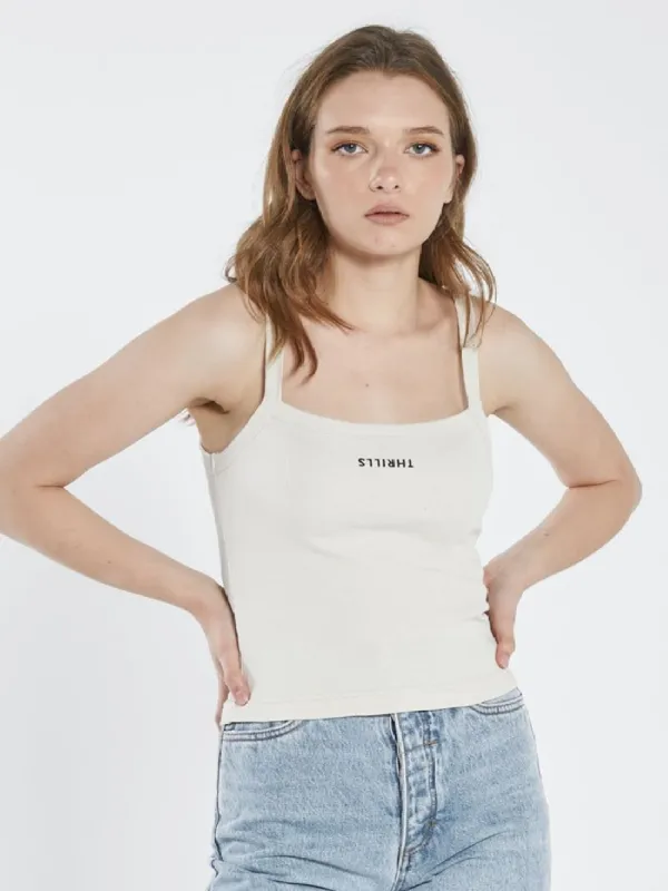 Minimal Thrills Rib Singlet - Heritage White sold by Thrills