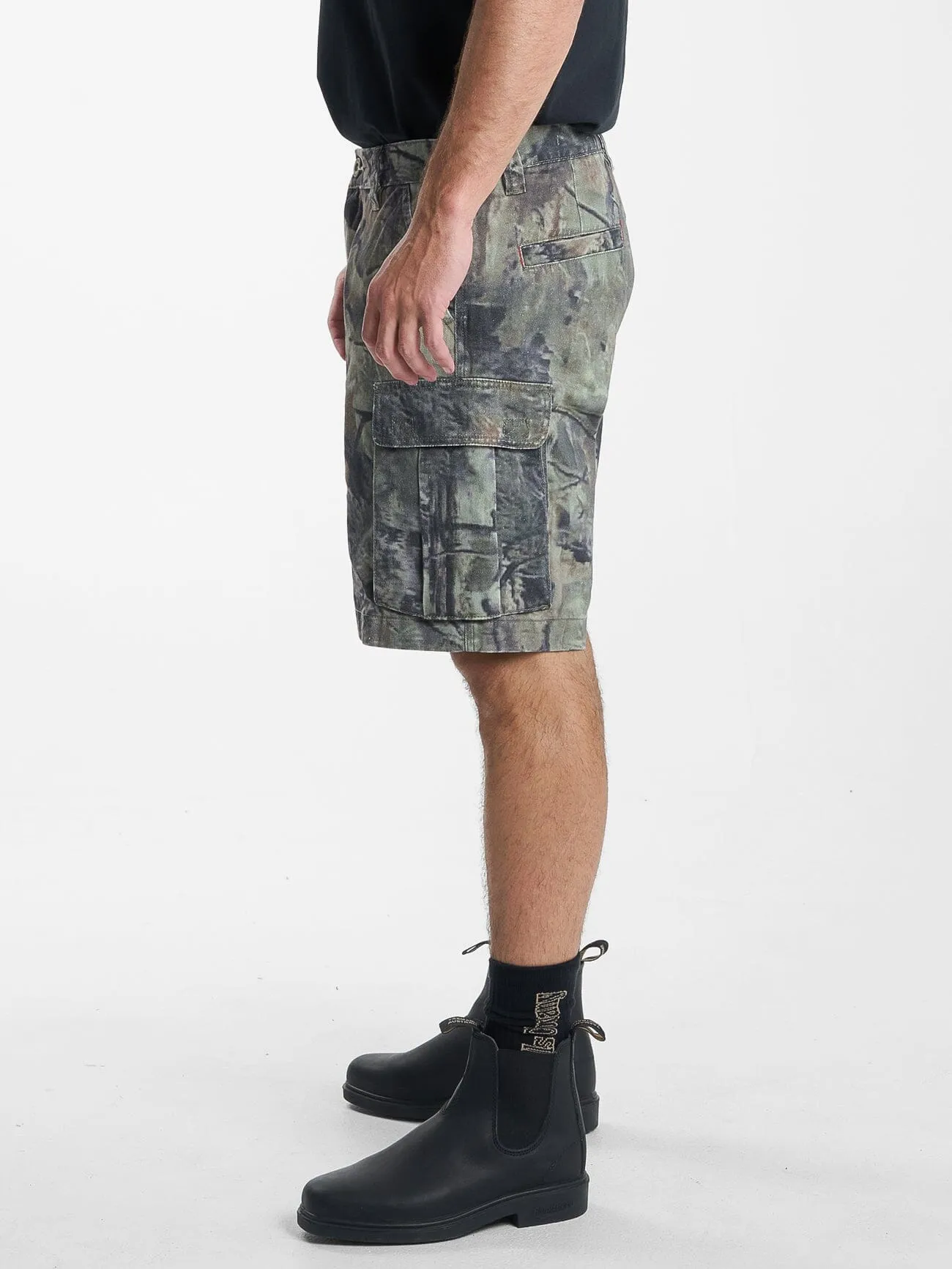 Hard Yakka X Thrills Slacker Cargo Short - Woodland Camo sold by Thrills product image thumbnail 5