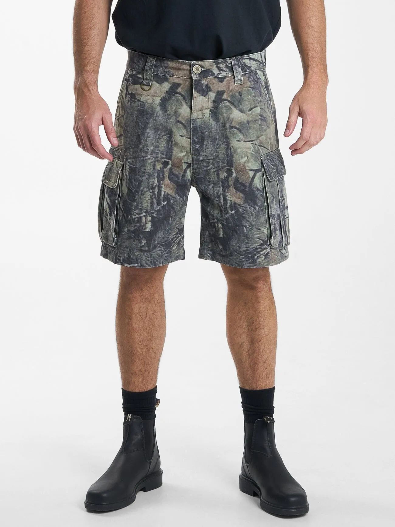 Hard Yakka X Thrills Slacker Cargo Short - Woodland Camo sold by Thrills product image thumbnail 2