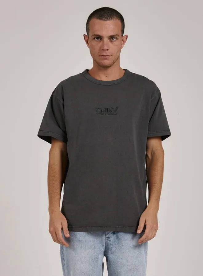 Thrills Workwear Embro Box Fit Tee - Merch Black sold by Thrills