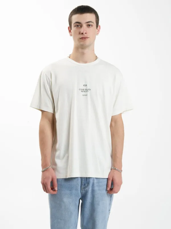 Hemp Come Enjoy Reality Merch Fit Tee - Dirty White sold by Thrills