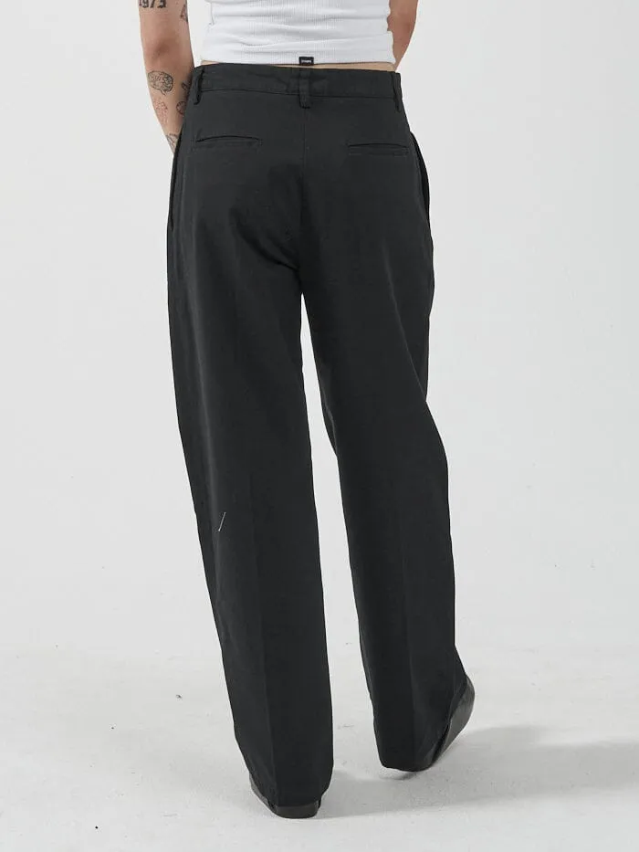 Ivy Mid Rise Pleated Pant - Black sold by Thrills product image thumbnail 2