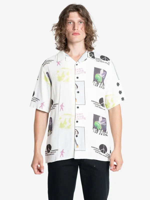 Reality Check Bowling Shirt - Natural sold by Thrills
