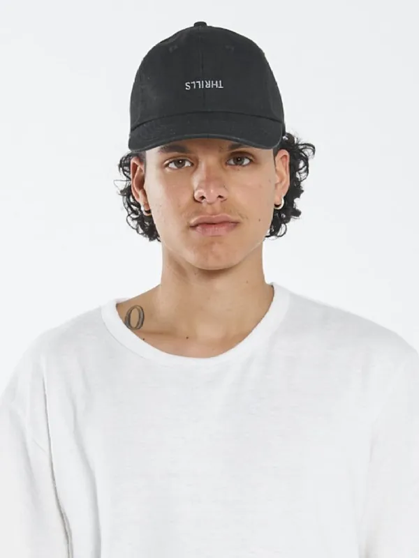 Minimal Thrills 6 Panel Cap - Washed Black sold by Thrills