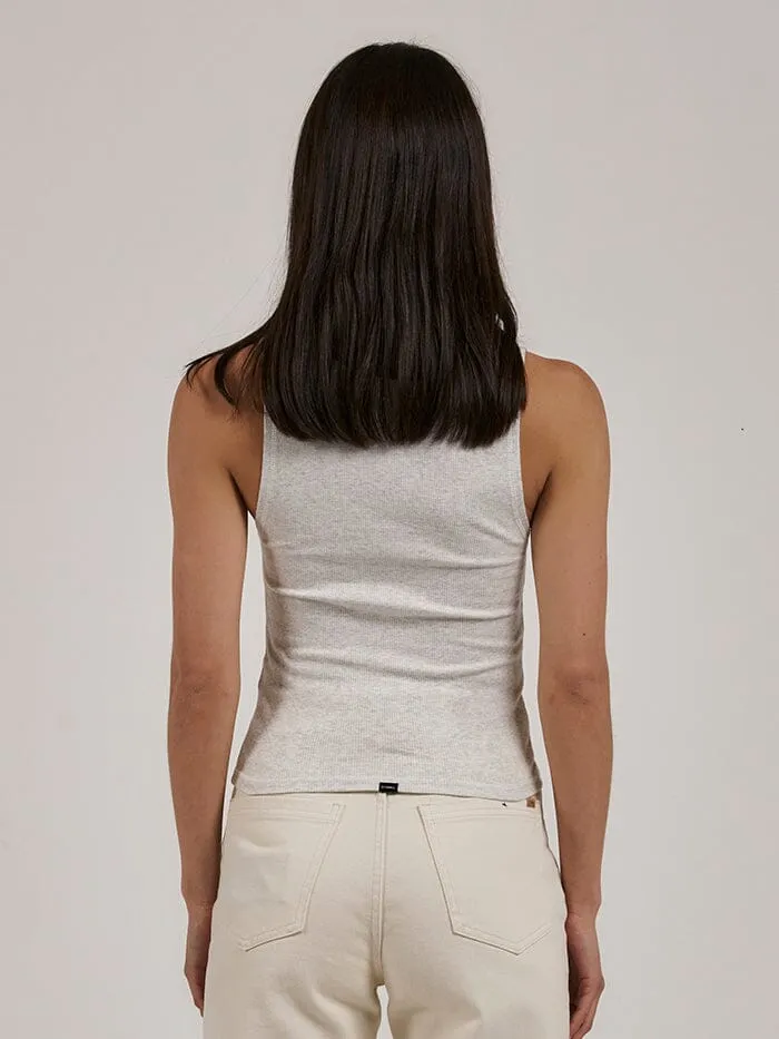 Bad Habits Club Rib Singlet - White Marle sold by Thrills product image thumbnail 2