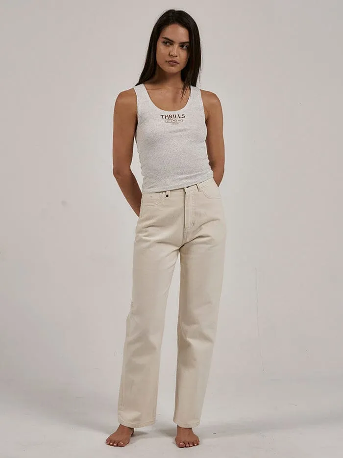 Bad Habits Club Rib Singlet - White Marle sold by Thrills product image thumbnail 4