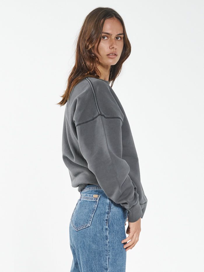 Minimal Thrills Slouch Crew - Merch Black sold by Thrills product image thumbnail 3