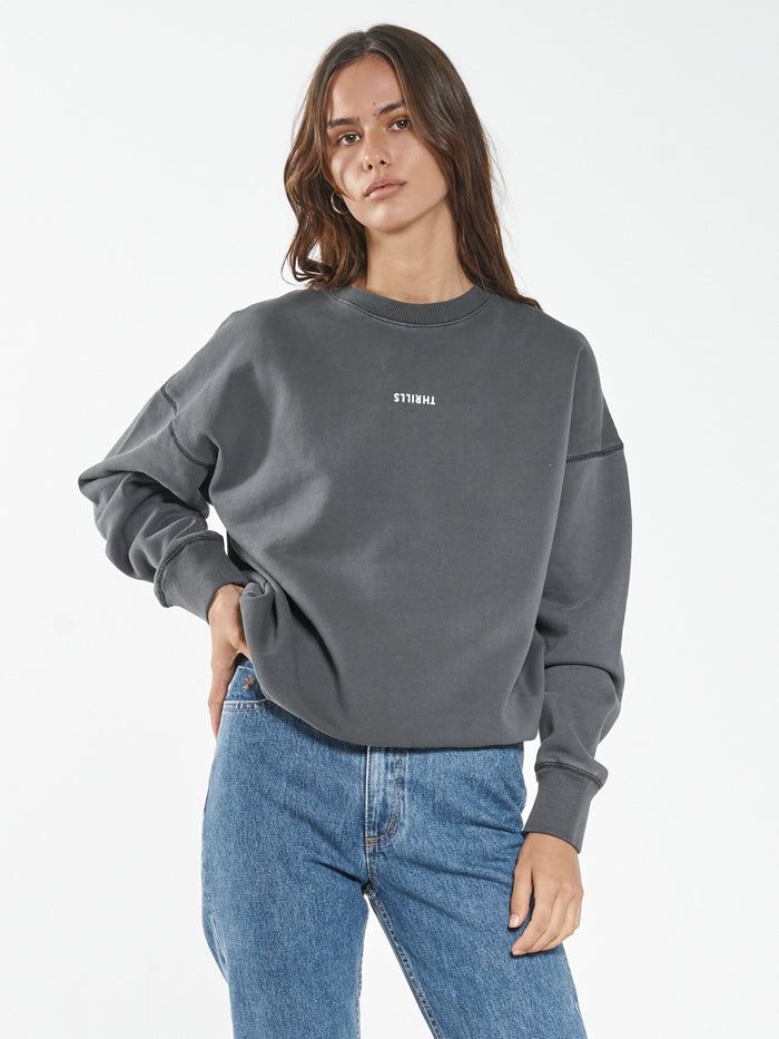 Minimal Thrills Slouch Crew - Merch Black sold by Thrills