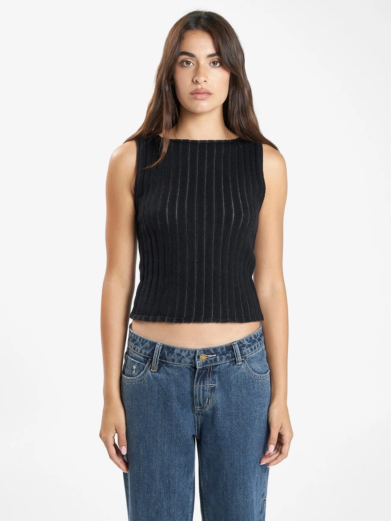 Chain Knit Tank - Black sold by Thrills