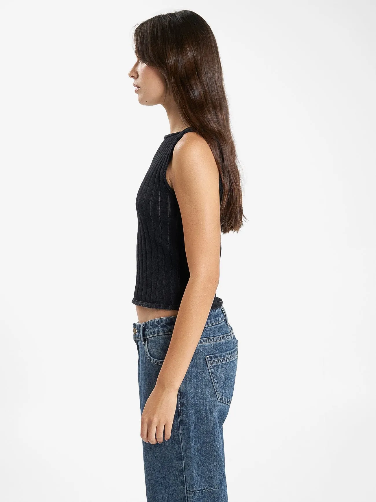 Chain Knit Tank - Black sold by Thrills product image thumbnail 3