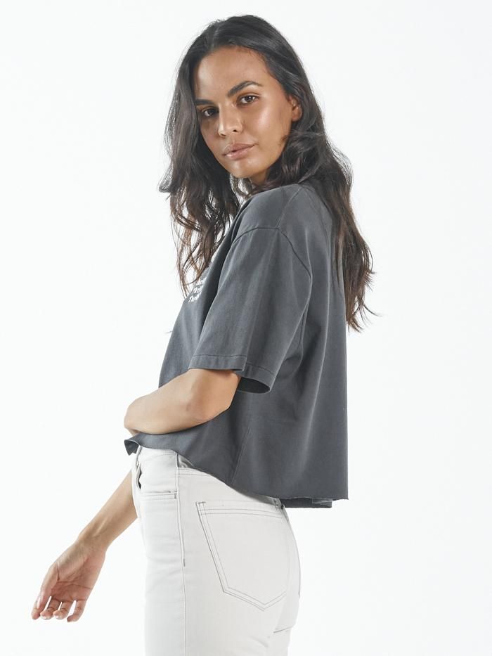 Thrills Embro Unlimited Crop Merch Fit Tee - Merch Black sold by Thrills product image thumbnail 5
