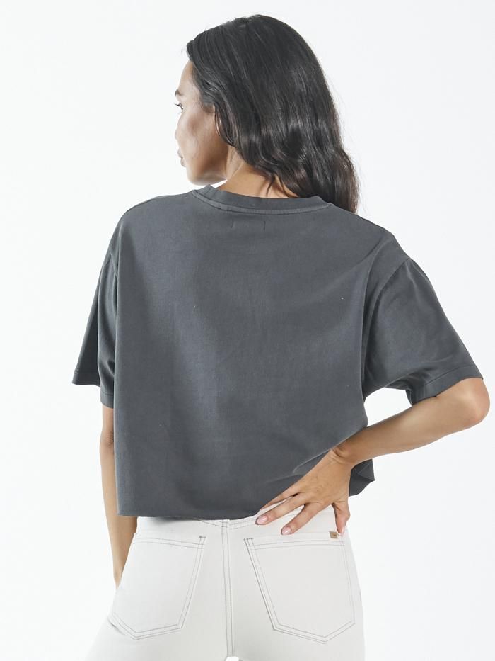 Thrills Embro Unlimited Crop Merch Fit Tee - Merch Black sold by Thrills product image thumbnail 2