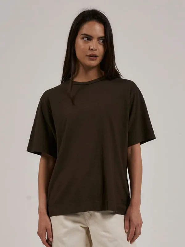 Hemp Lightweight Box Fit Tee - Tarmac sold by Thrills