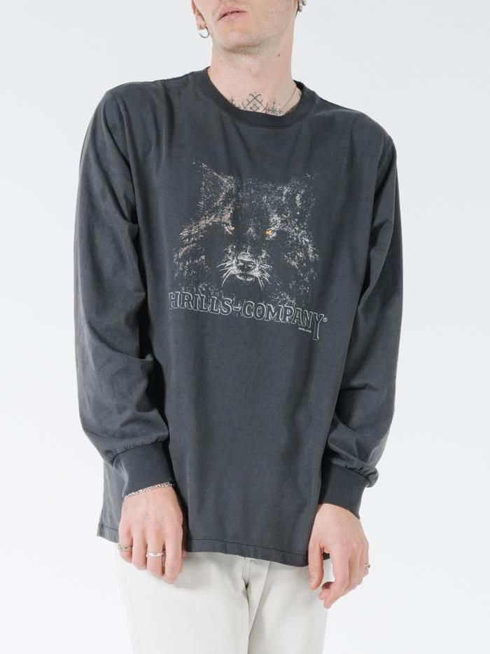 Shades Of Wolf Merch Fit Long Sleeve Tee - Vintage Black sold by Thrills