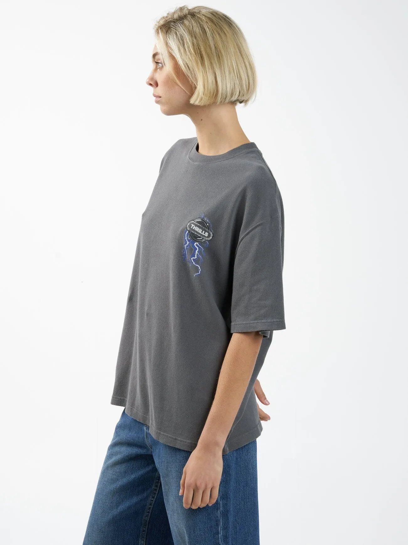 Shock Value Oversized Tee - Merch Black sold by Thrills product image thumbnail 3