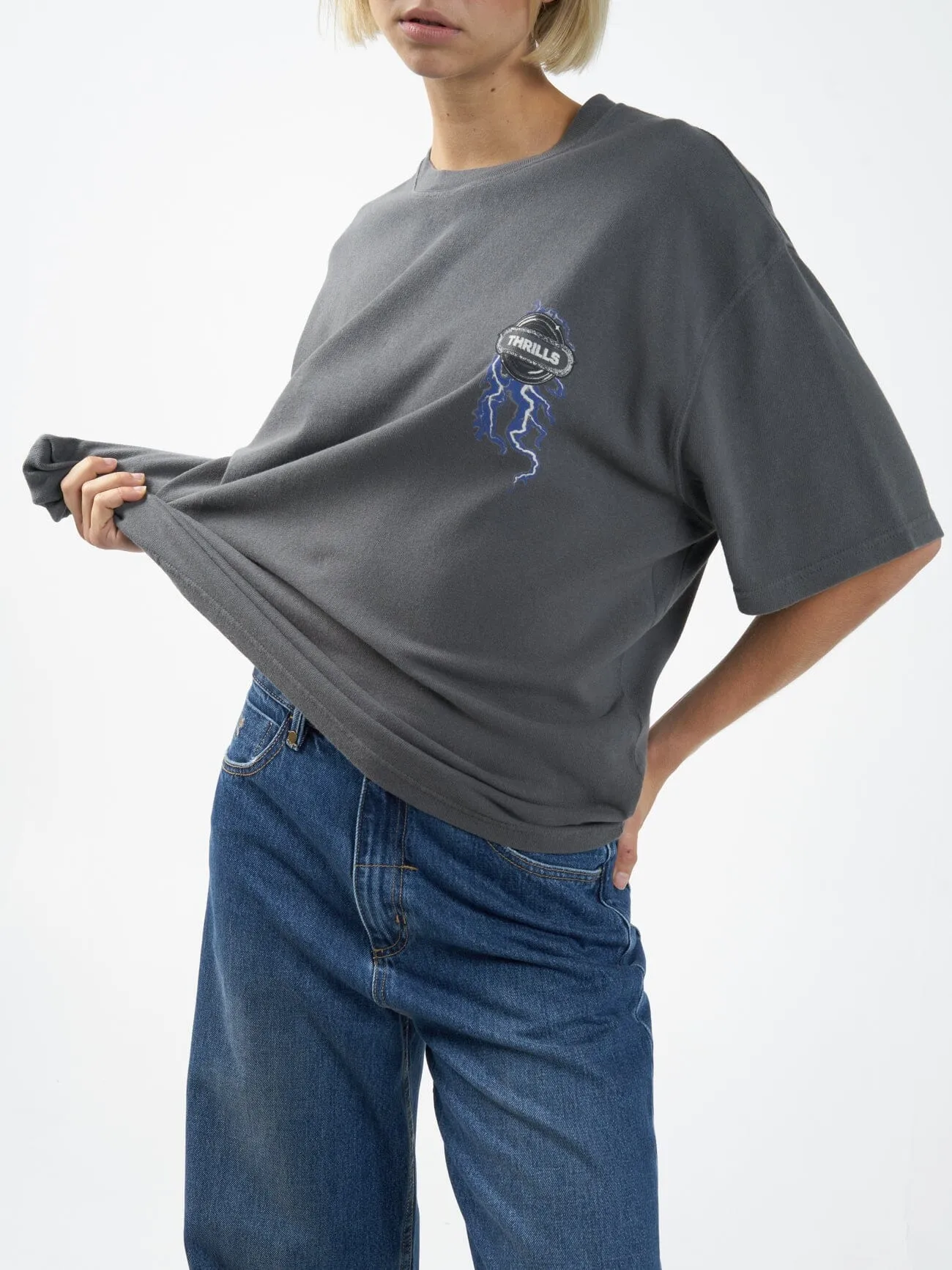 Shock Value Oversized Tee - Merch Black sold by Thrills product image thumbnail 5