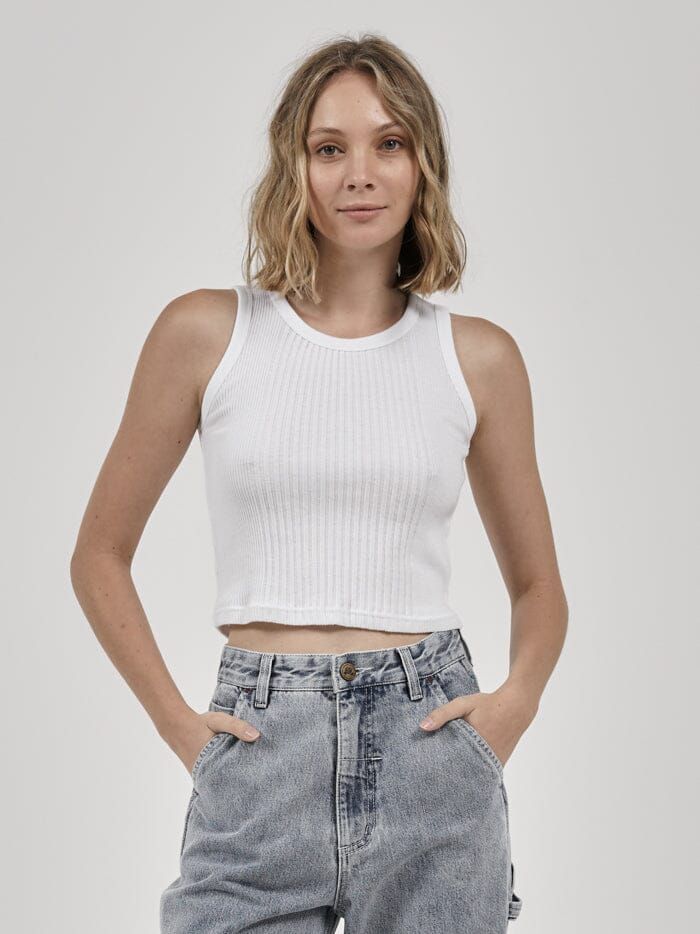 Hard Yakka x Thrills Singlet - White sold by Thrills