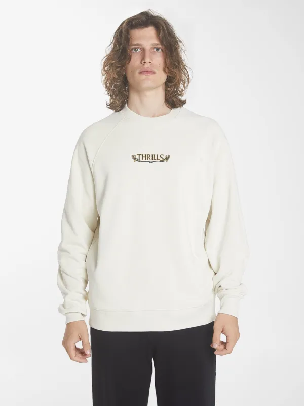 Flowershop Oversize Raglan Crew - Heritage White sold by Thrills