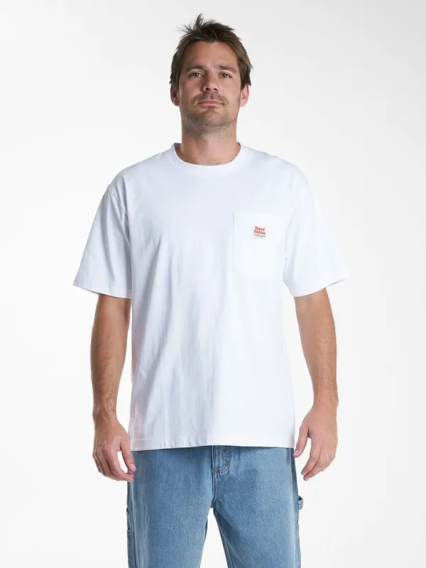 Hard Yakka X Thrills Oversize Pocket Tee - White sold by Thrills