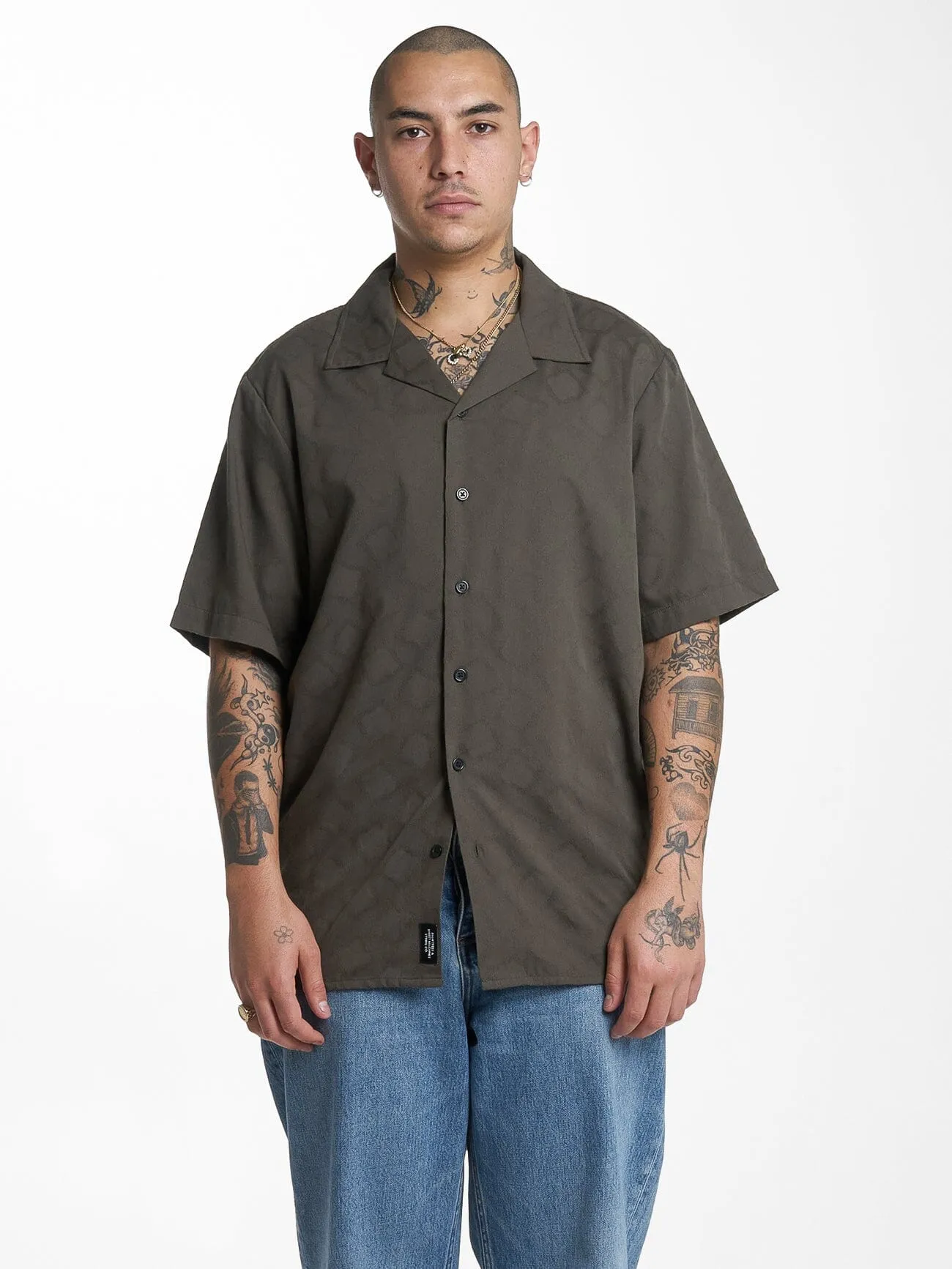 Lurker Bowling Shirt - Tarmac sold by Thrills product image thumbnail 2
