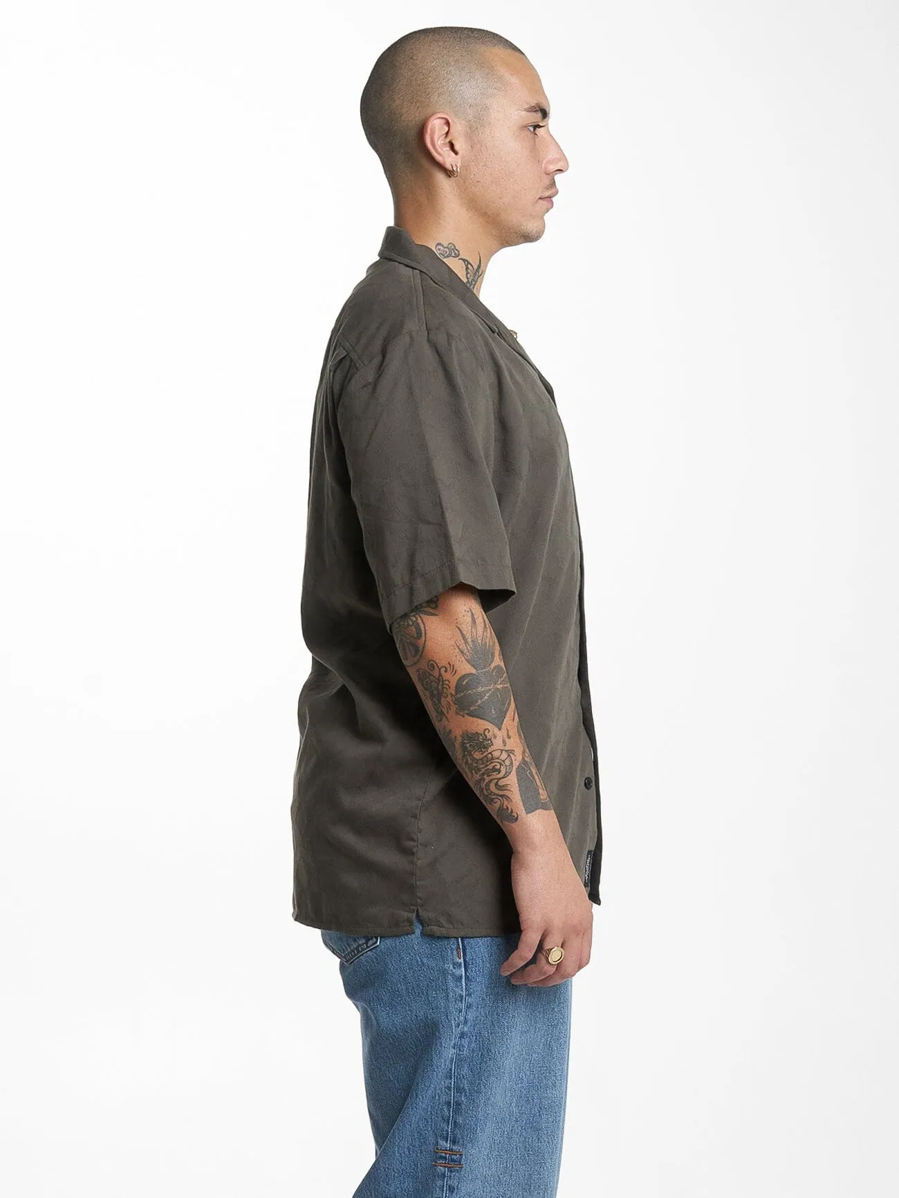 Lurker Bowling Shirt - Tarmac sold by Thrills product image thumbnail 5