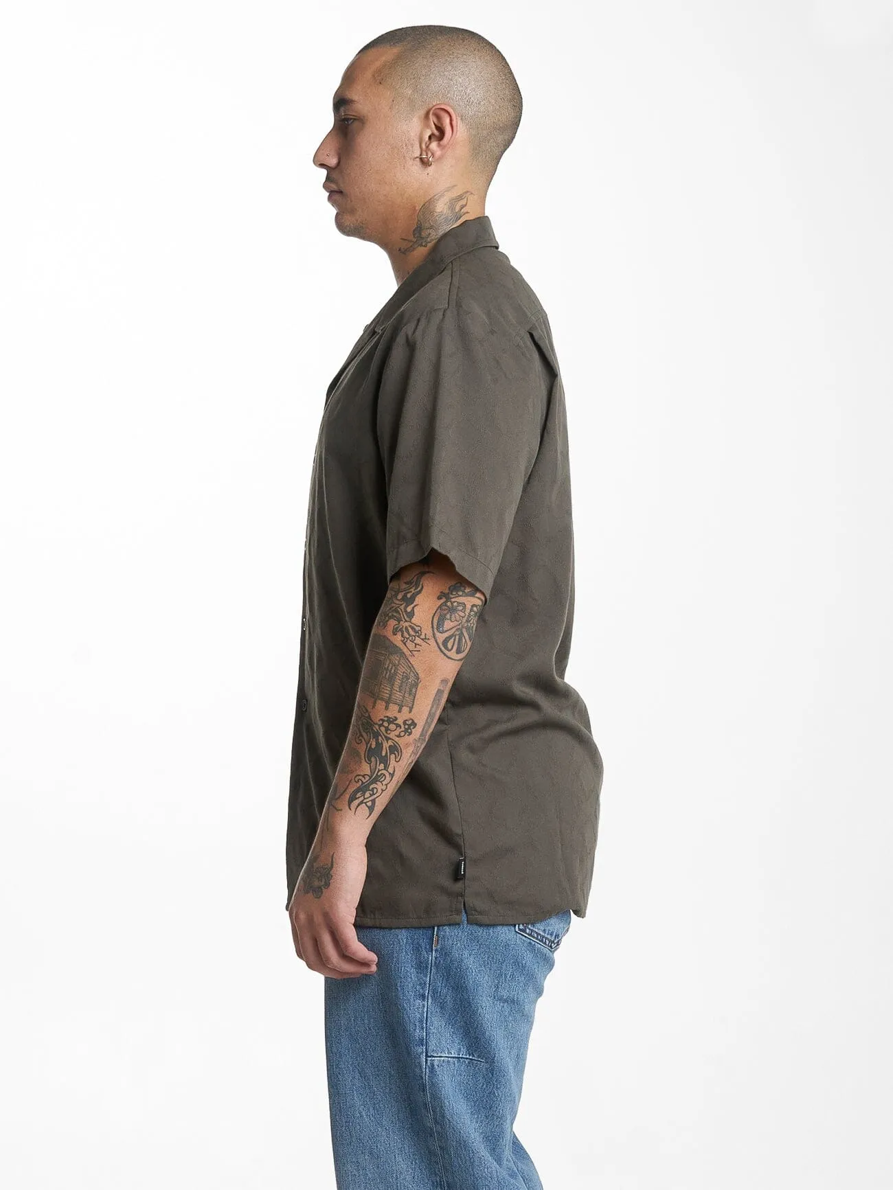 Lurker Bowling Shirt - Tarmac sold by Thrills product image thumbnail 4