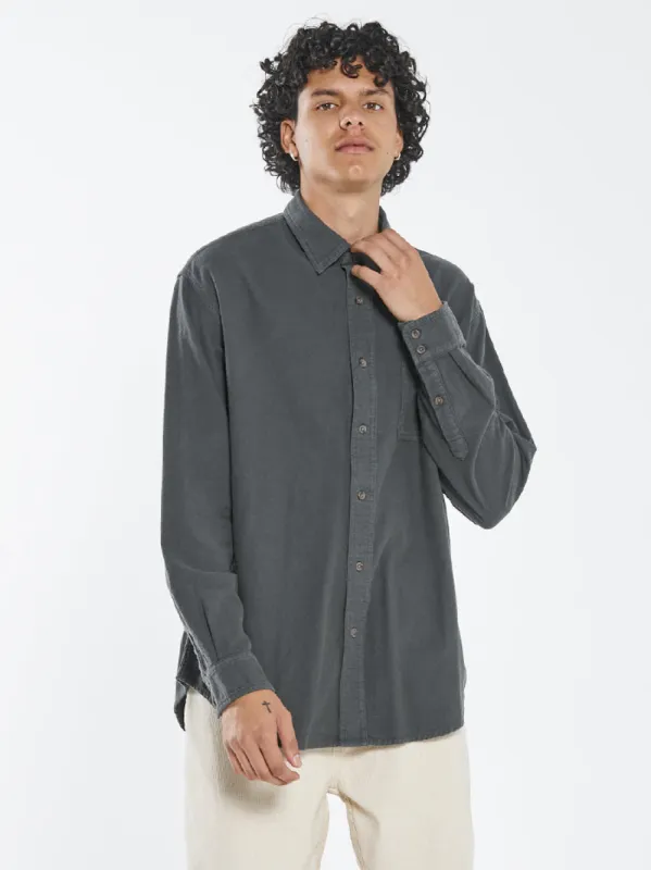 Ops Oversized Long Sleeve Flannel Shirt - Deep Forest sold by Thrills