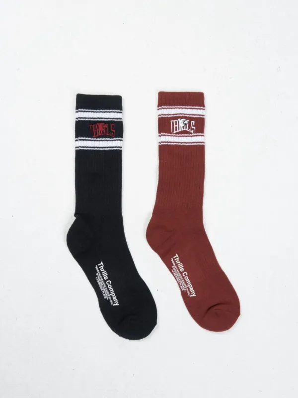 Stand Firm 2 Pack Sock - Merch Black - Rosewood sold by Thrills