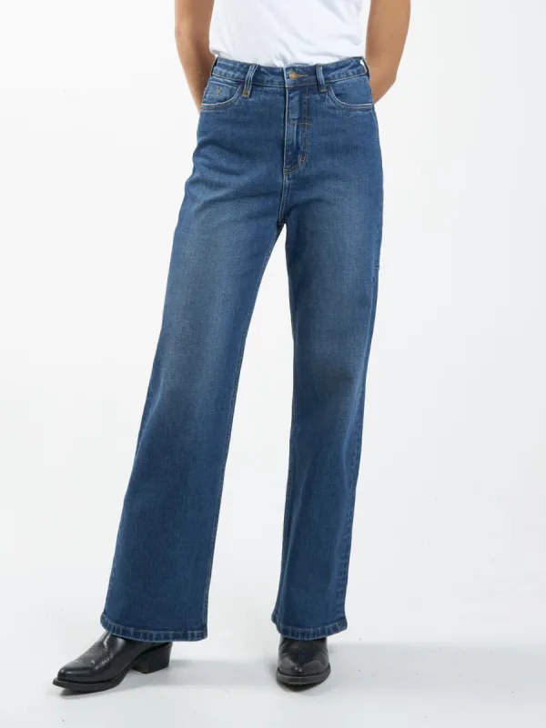Cherry High Rise Stretch Jean - Roadhouse Blue sold by Thrills