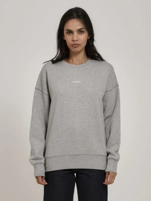 Minimal Thrills Slouch Crew - Grey Marle sold by Thrills