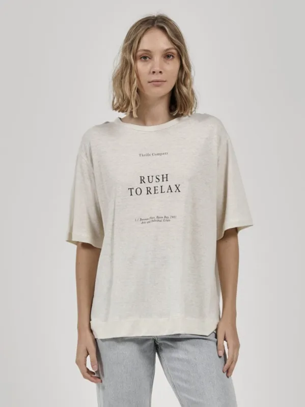 Relaxation Techniques Hemp Box Tee - Tofu sold by Thrills