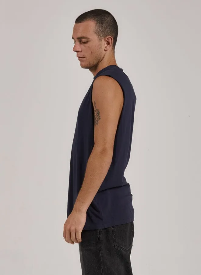 Minimal Thrills Merch Fit Muscle Tee - Station Navy sold by Thrills product image thumbnail 3