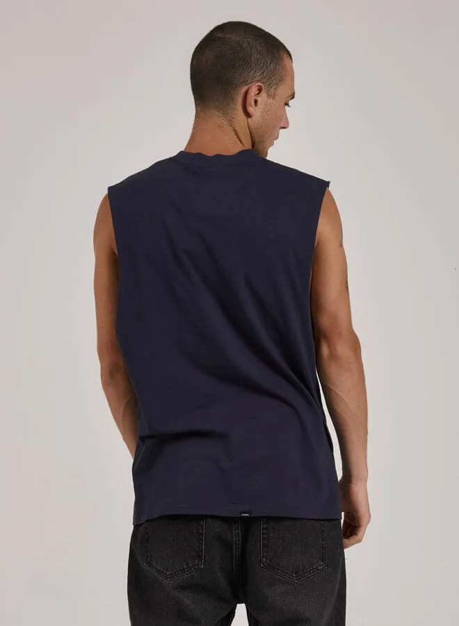 Minimal Thrills Merch Fit Muscle Tee - Station Navy sold by Thrills product image thumbnail 2