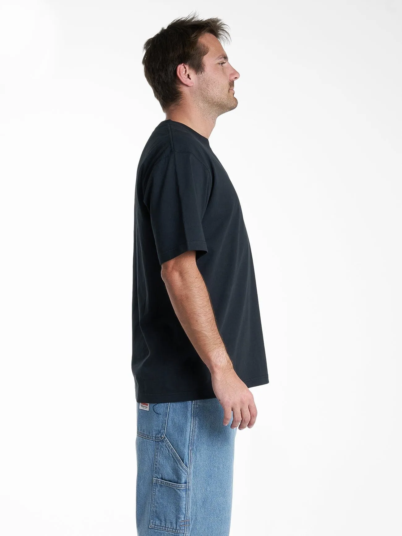 Hard Yakka X Thrills Stacked Oversize Tee - Washed Black sold by Thrills product image thumbnail 3